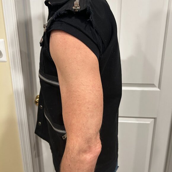 Gothic Punk bondage Shrine Vest with zippers Size M - Picture 5 of 7